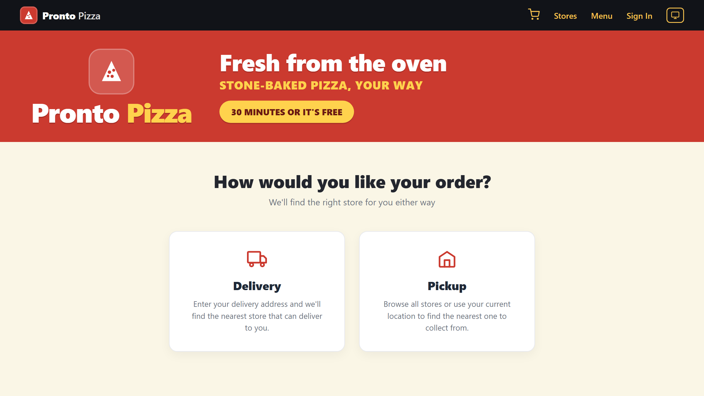 Branded customer storefront running on the platform